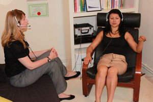 Bonita during a Hypnotherapy session in London�s Harley Street Clinic